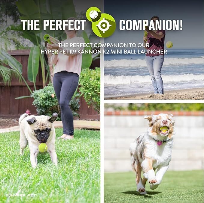 Hyper Pet Mini Tennis Balls for Dogs, 4-Ct