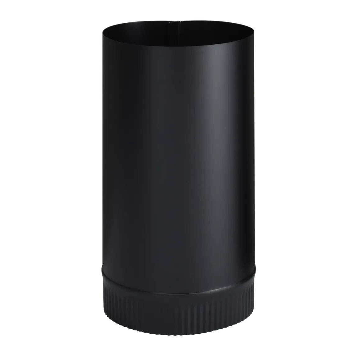 Imperial 24 Gauge Black Matt Half Joint Stove Pipe, 6-In x 12-In