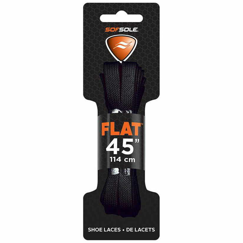 45" Black Athletic Flat Laces
