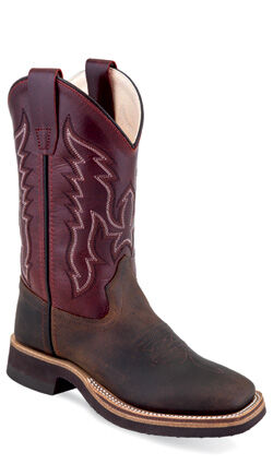 Jama Old West Youth Broad Square Toe Boots