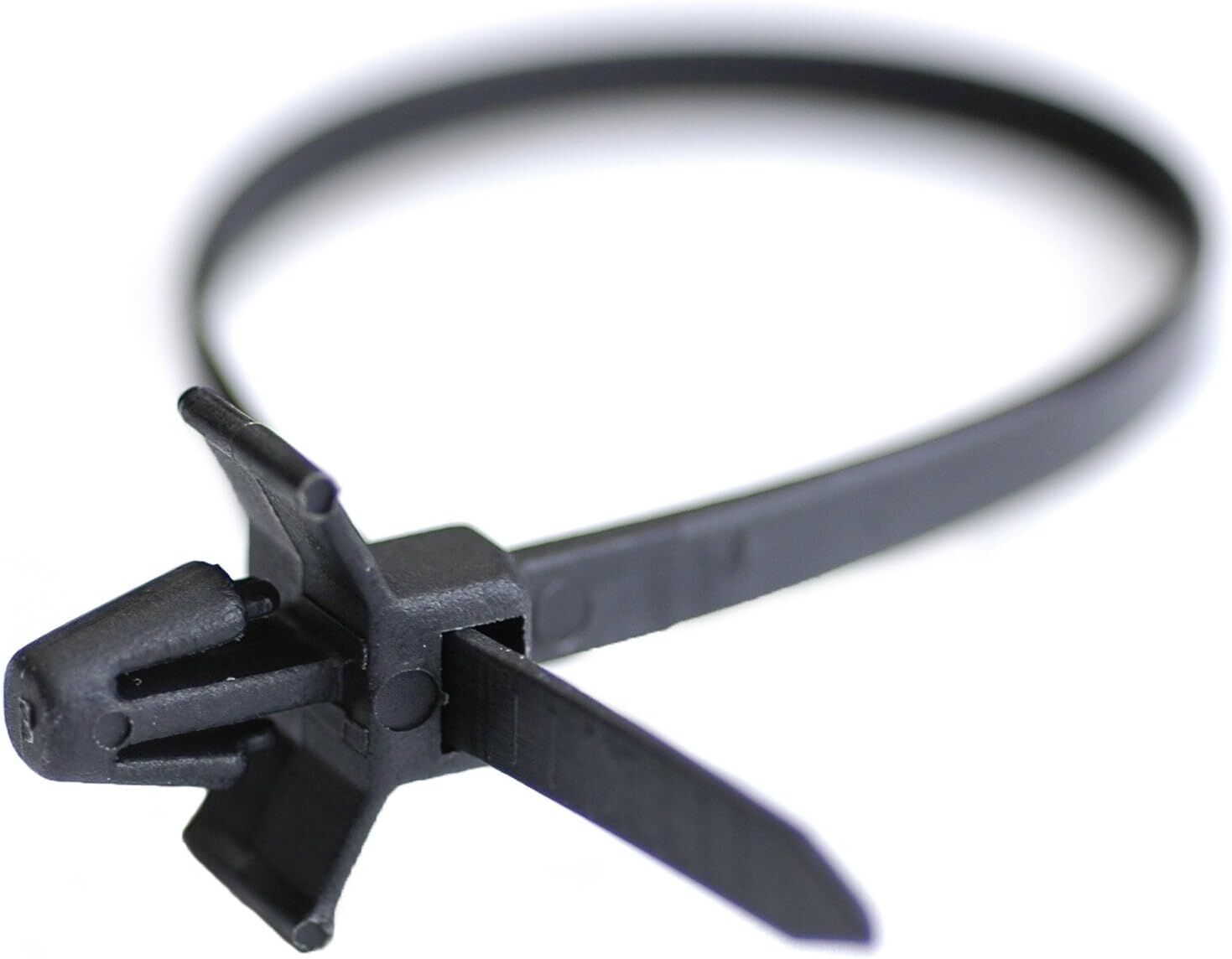 Pro Tie Black Arrowhead Push Mount 50-Lb Tensile Strength 7.9-in Cable Ties, 100-Pk