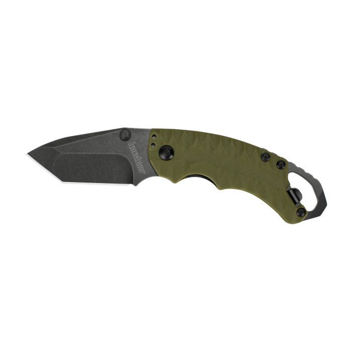 Kershaw Shuffle II Tanto, Olive, BlackWash Folding Knife