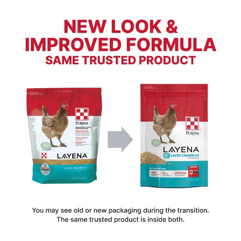 Purina Layena Crumbles 16% Layer Hen Feed, 10-Lb