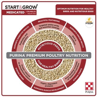 Purina Start & Grow Chick Feed Medicated, 50-Lb