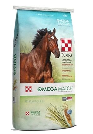 Purina Omega Match Ration Balancing Horse Feed, 40-Lb