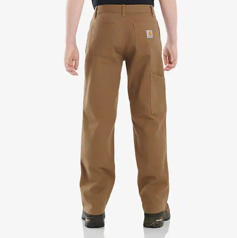 Carhartt Boy's Rugged Flex Loose Fit Canvas Utility Bootcut Work Pant