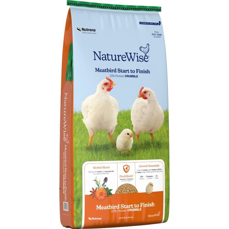 Nutrena NatureWise Meatbird Start To Finish 22% Protein Crumble, 40-Lb