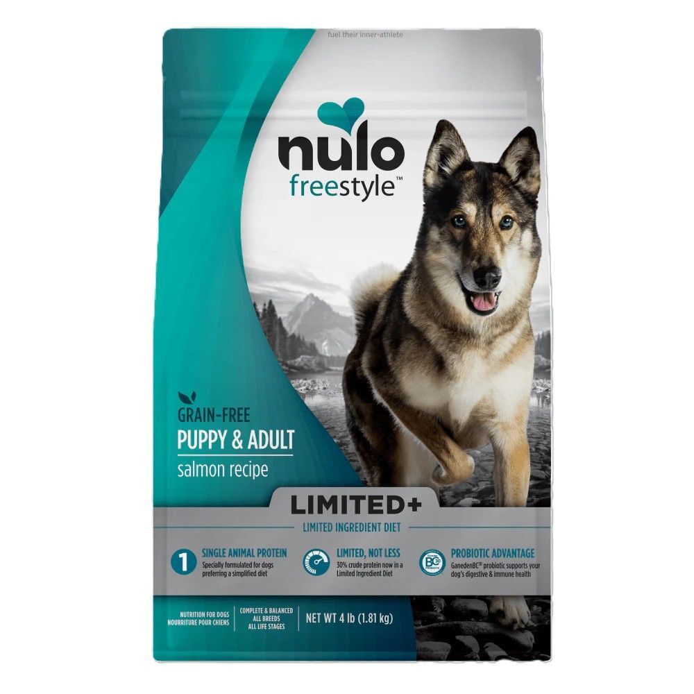 Nulo FreeStyle High-Protein Kibble Limited+ Salmon Recipe Dog Food, 4-Lb