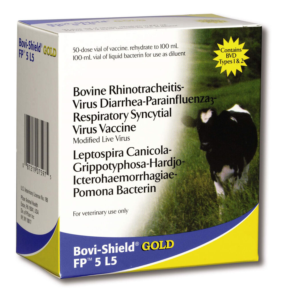 Zoetis Bovi-Shield GOLD® FP™ 5 L5, 10 Dose 