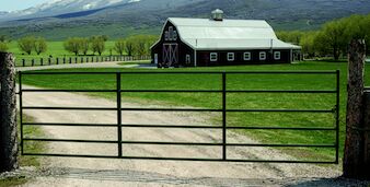 Powder River 12-Ft X 52-In 1600 Tube Gate with a 180 Degree Hinge