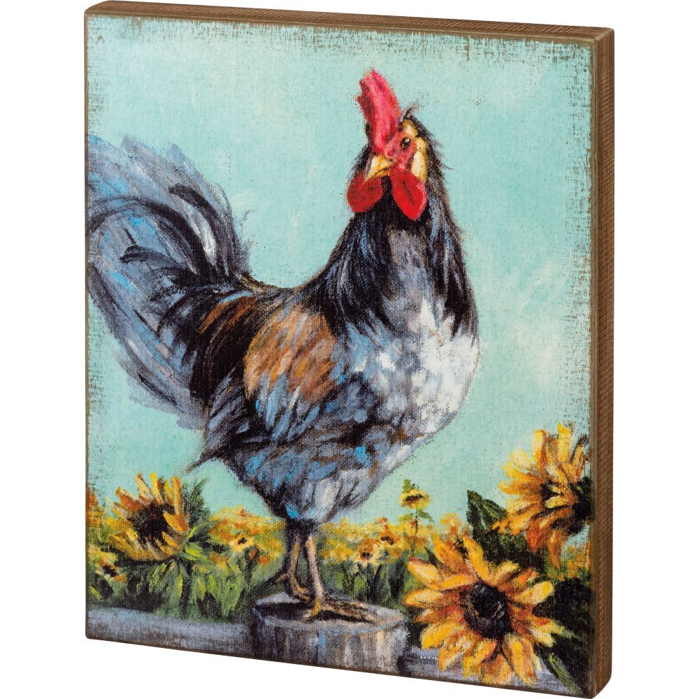 Primitives By Kathy Rooster Box Sign