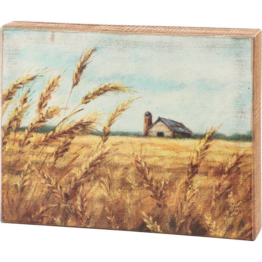 Primitives By Kathy Wheat Field Box Sign