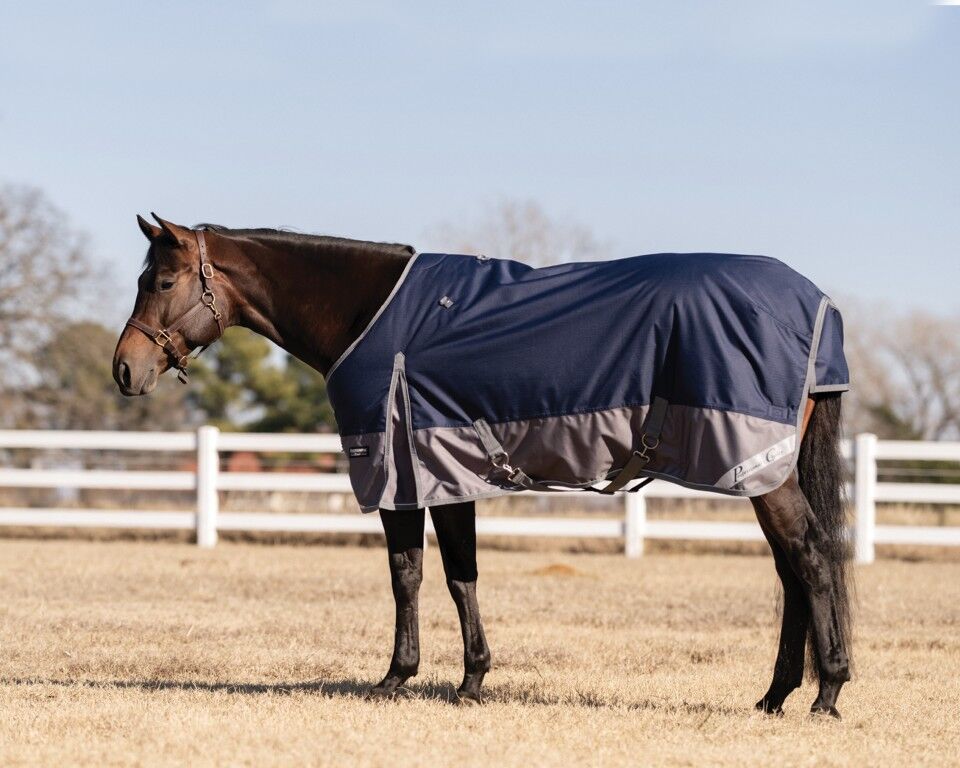 Professional's Choice Equisential 600D Navy Silver Winter Turnout Blanket, 75-In