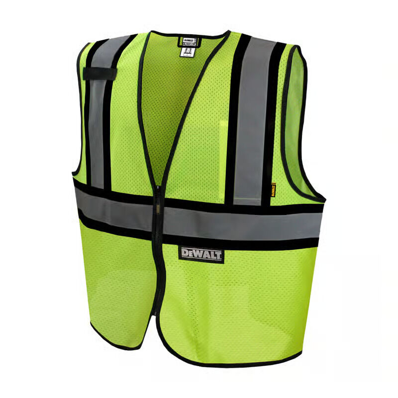 DEWALT Men's Class 2 Contrasting Trim Economy Mesh Vest in Hi-Vis Green, X-Large
