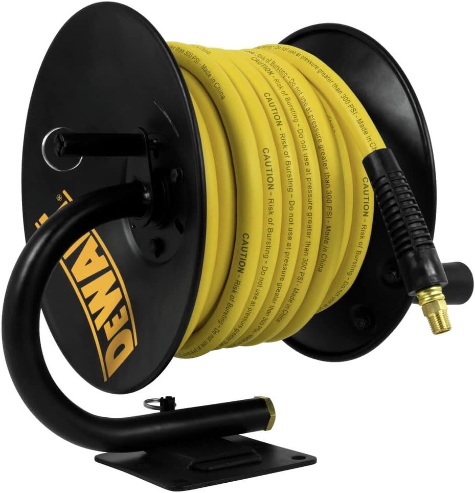 DEWALT Manual Air Hose Reel, 3/8-In X 50-Ft