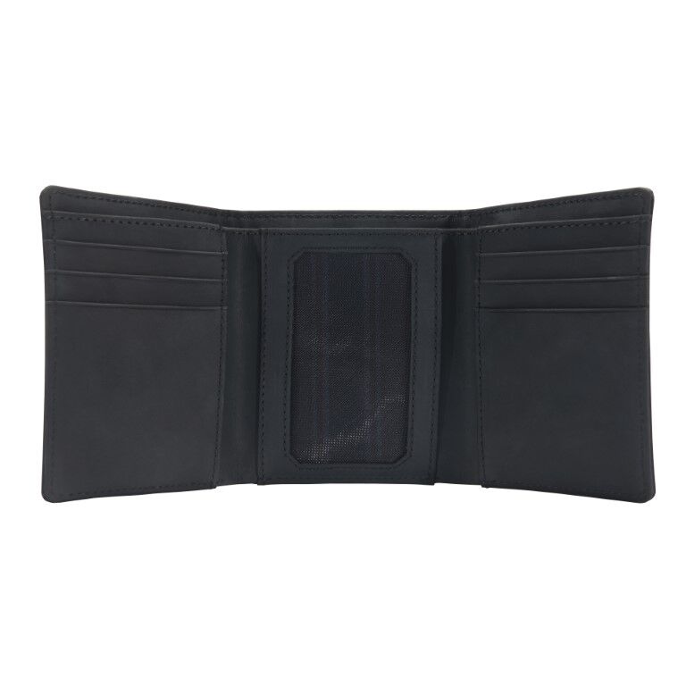 Carhartt Men's Saddle Leather Trifold Wallet in Black