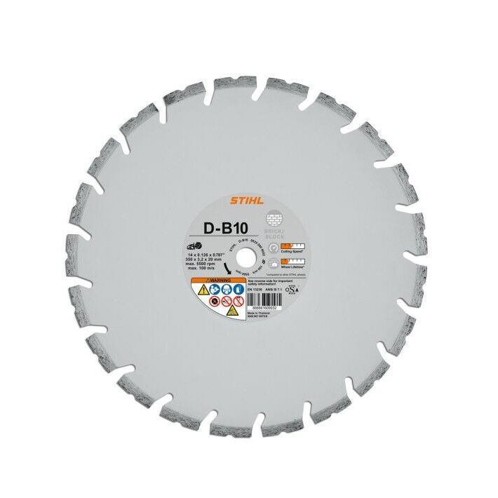 STIHL Economy Grade D-B 10 Diamond Concrete Saw Wheel, 9-In