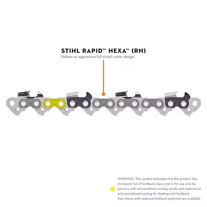 STIHL Rapid Hexa Chain 33 RHF 3/8-In Pitch .050 Gauge, 114 Drive Links