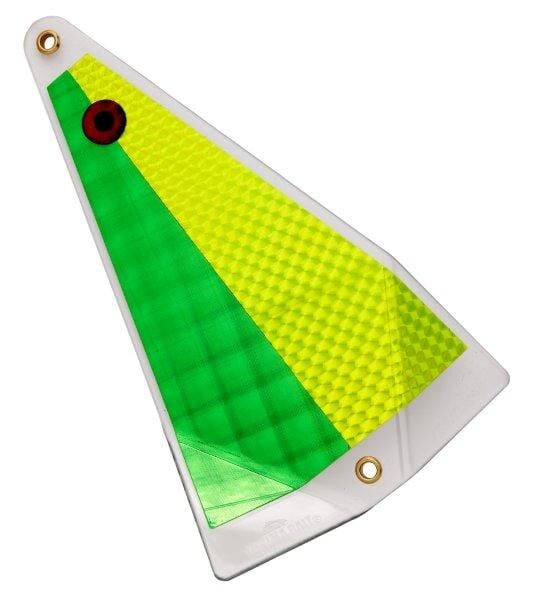 Yakima Bait Big Al’s Fish Flash Chartreuse & Lime Bomb, 8-In